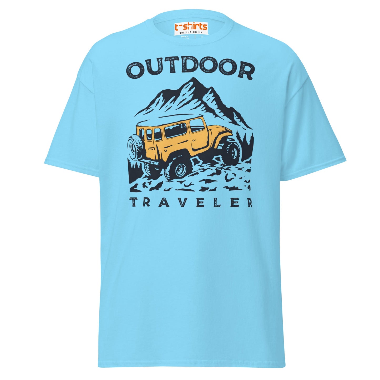 Outdoor Traveler T-Shirt | Adventure Off - Road Tee - Sky - T-Shirts Online