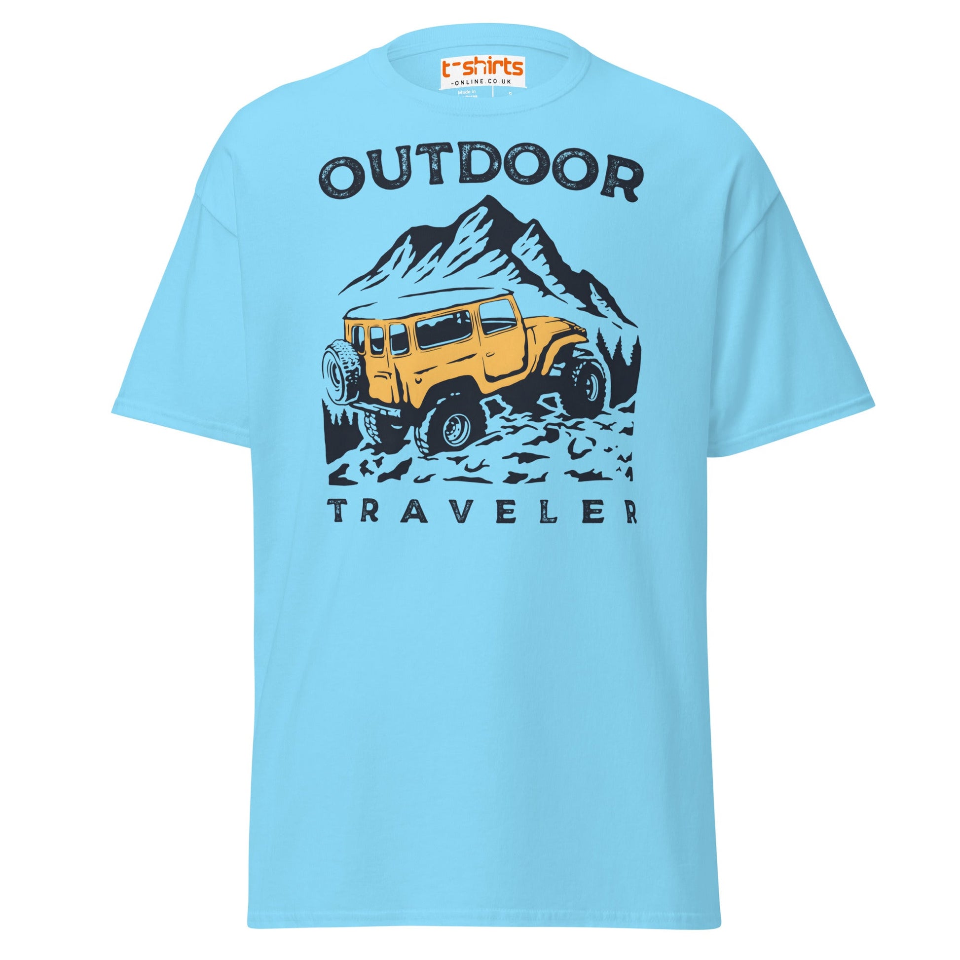 Outdoor Traveler T-Shirt | Adventure Off - Road Tee - Sky - T-Shirts Online