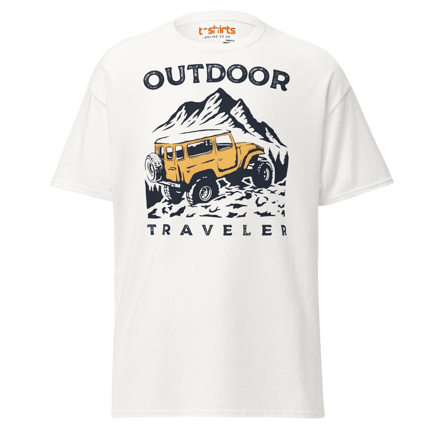 Outdoor Traveler T-Shirt | Adventure Off - Road Tee - White - T-Shirts Online