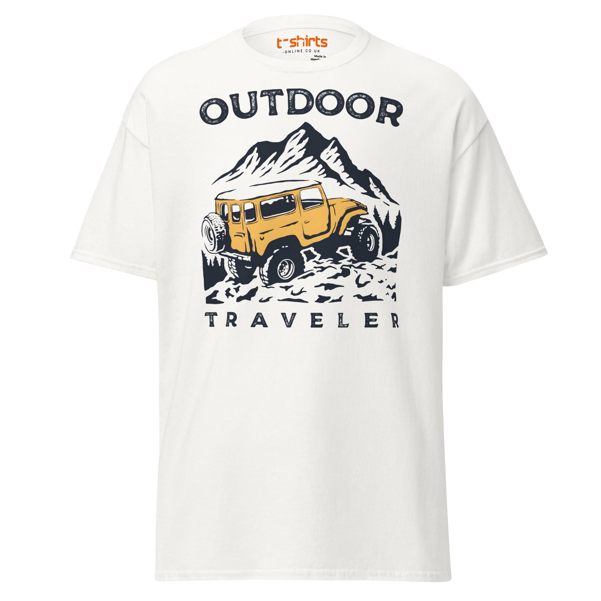 Outdoor Traveler T-Shirt | Adventure Off - Road Tee - White - T-Shirts Online