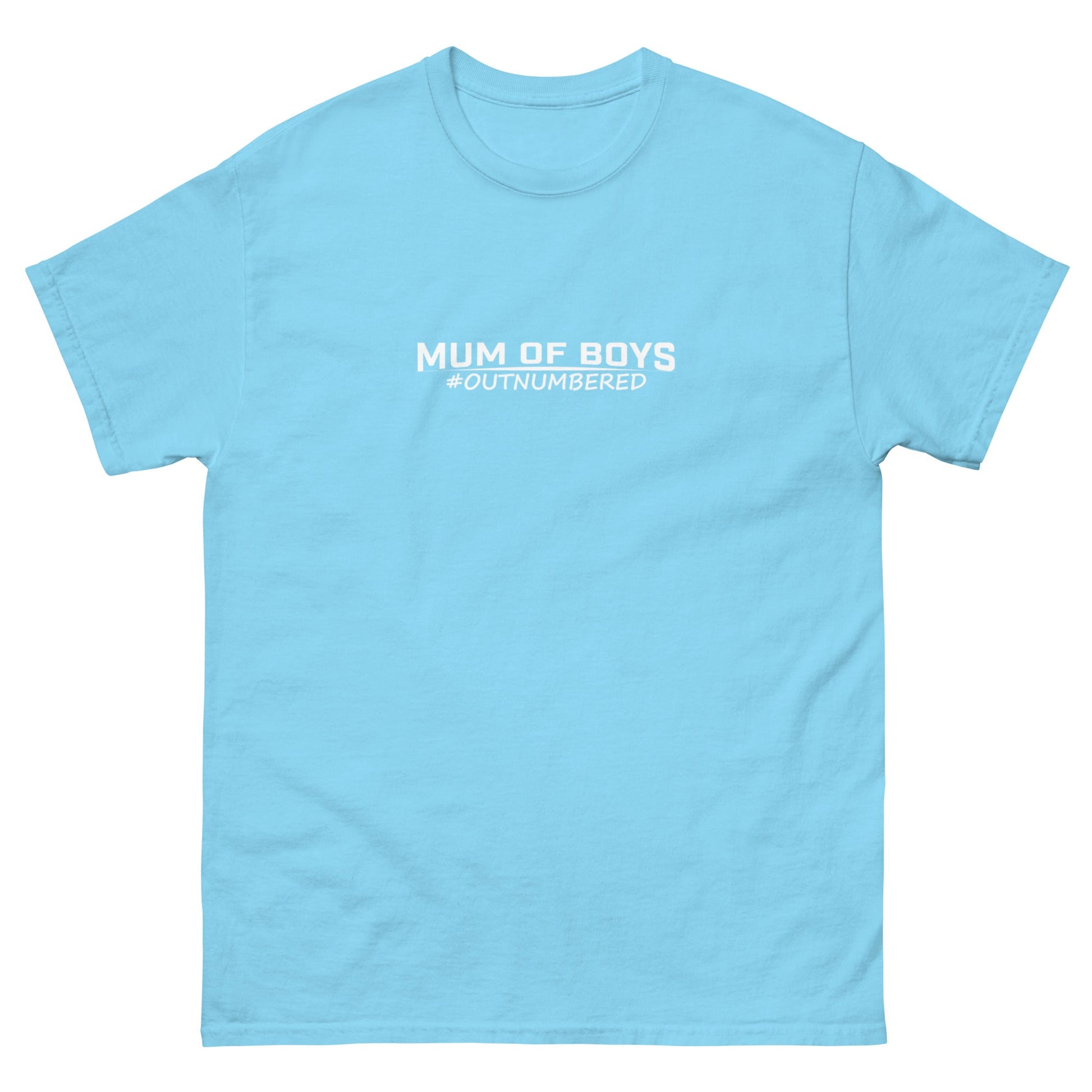 Outnumbered Mum | Mother's Day T-Shirt - Sky - T-Shirts Online