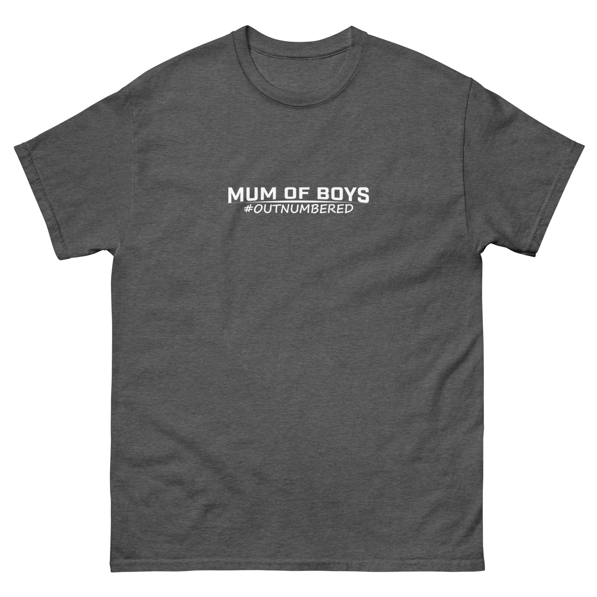 Outnumbered Mum | Mother's Day T-Shirt - Dark Heather - T-Shirts Online
