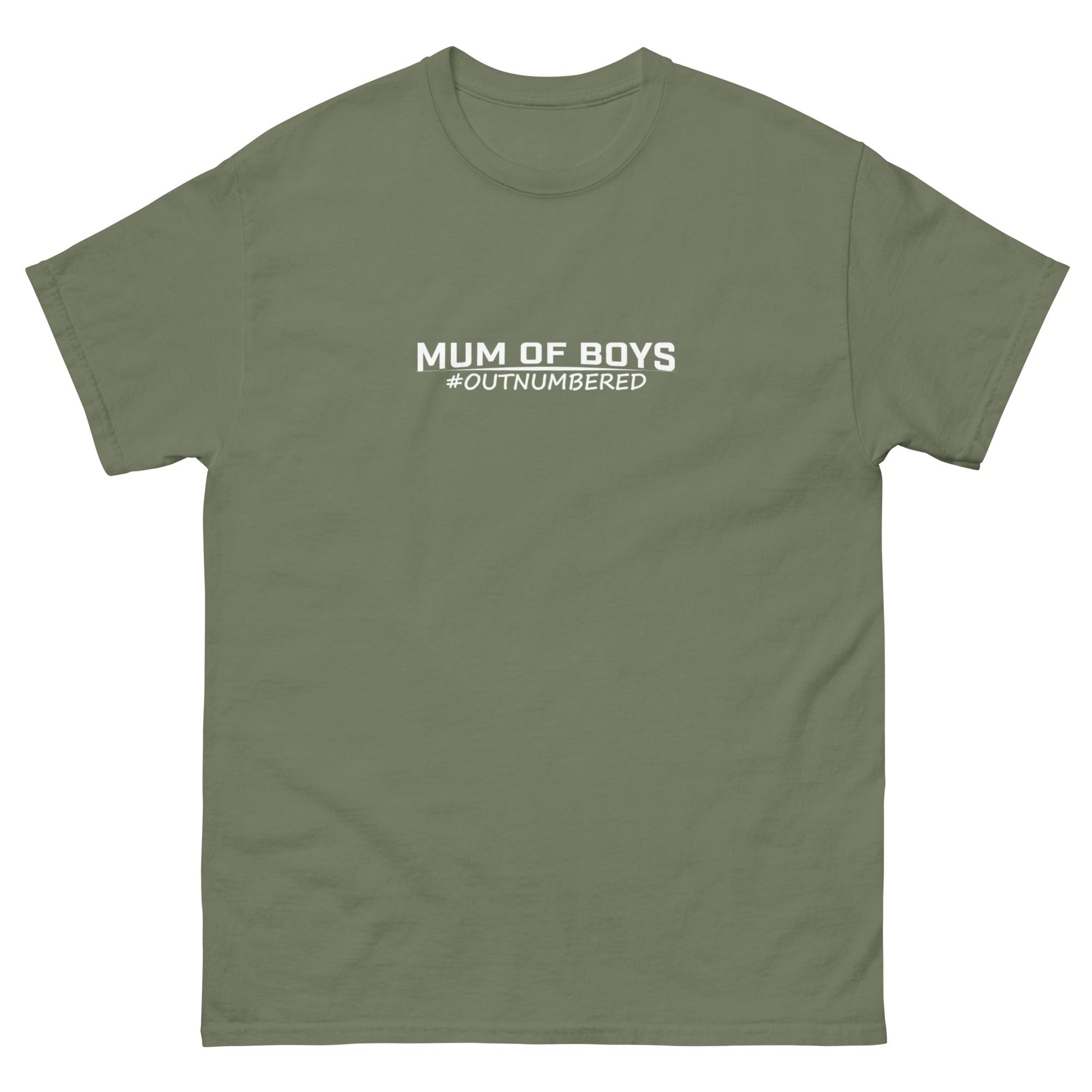 Outnumbered Mum | Mother's Day T-Shirt - Military Green - T-Shirts Online