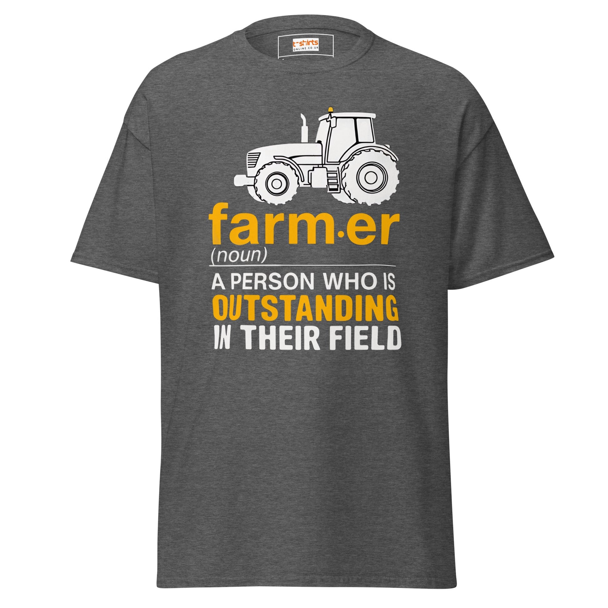 Outstanding Farmer | Farmer T-Shirt - Dark Heather - T-Shirts Online