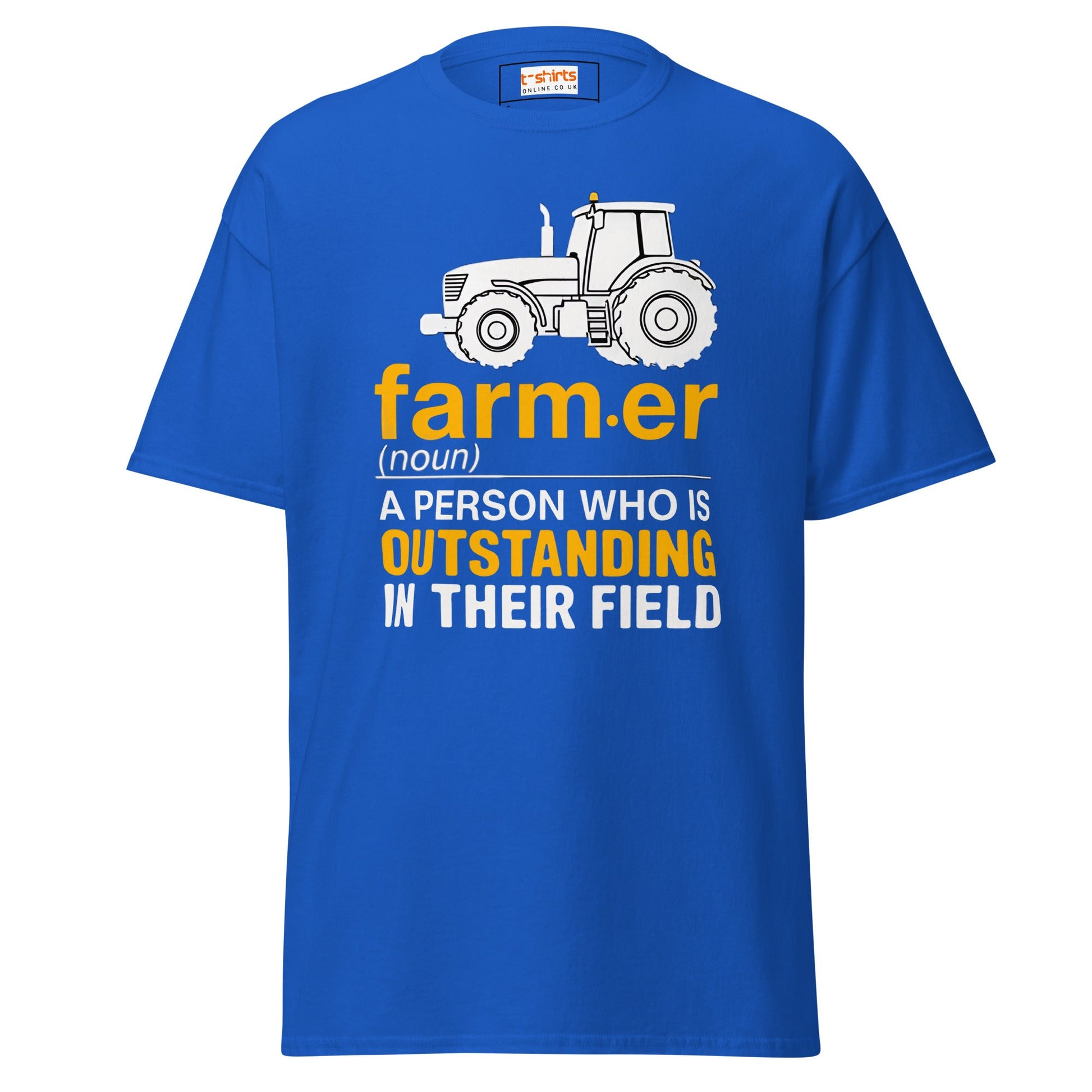 Outstanding Farmer | Farmer T-Shirt - Royal - T-Shirts Online