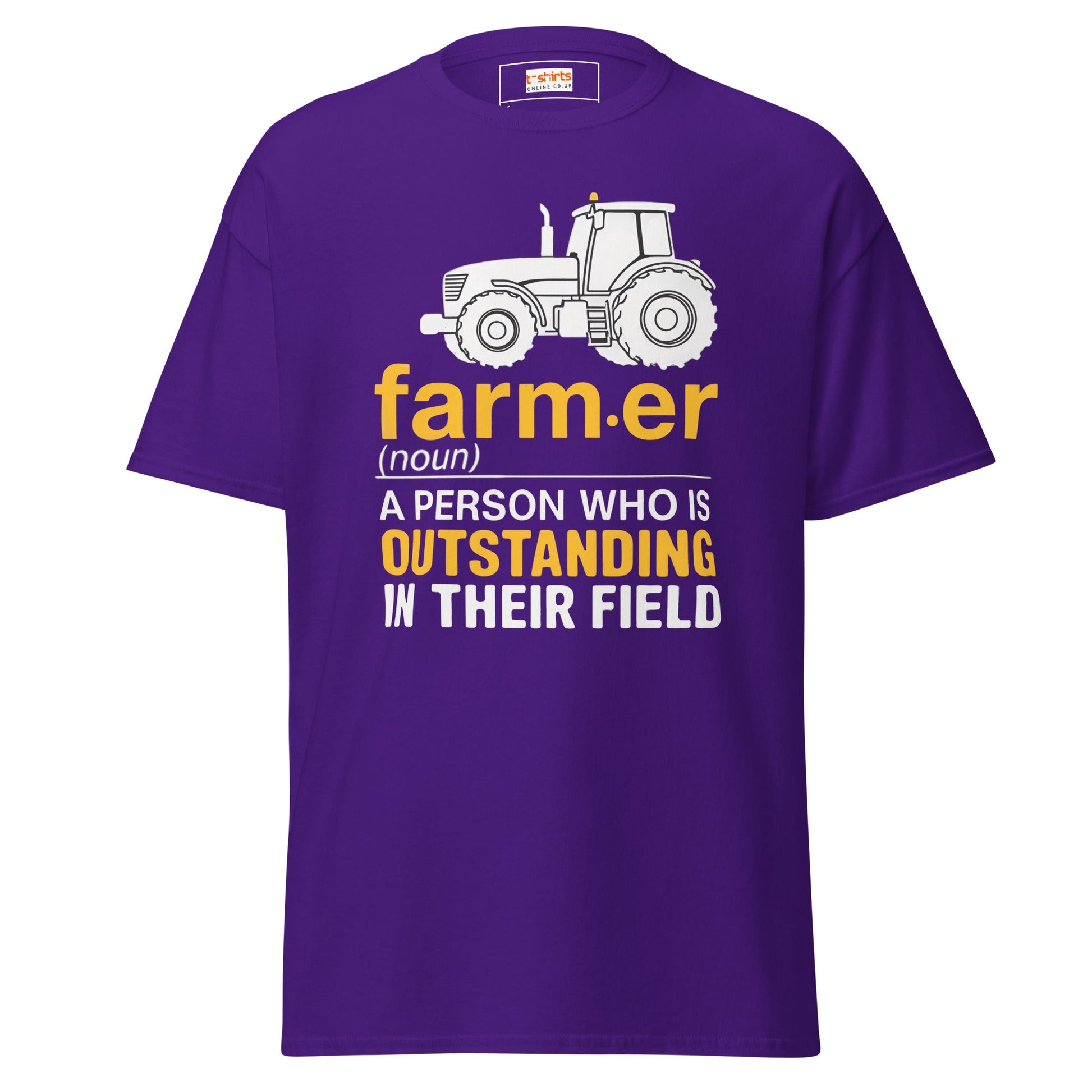 Outstanding Farmer | Farmer T-Shirt - Purple - T-Shirts Online