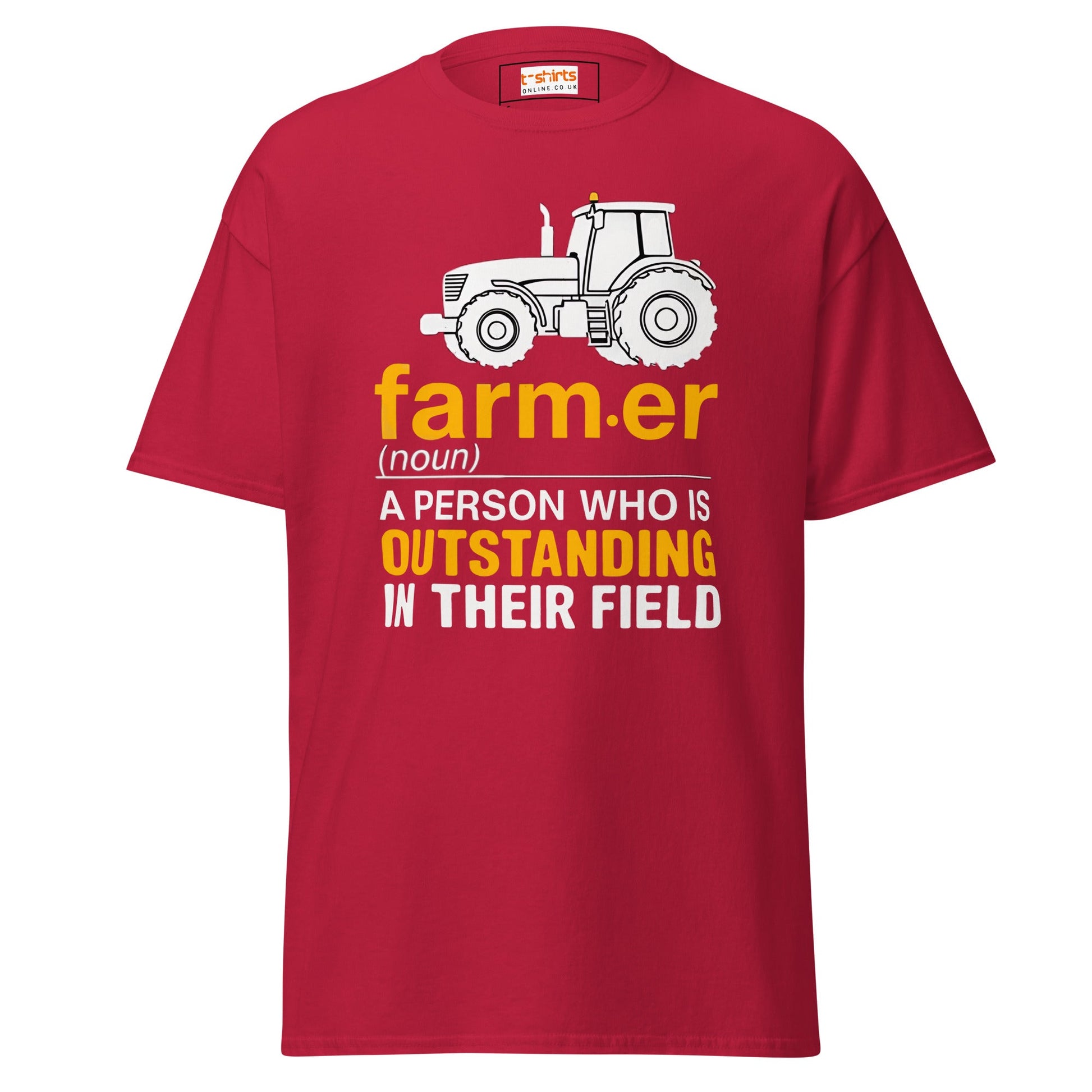 Outstanding Farmer | Farmer T-Shirt - Cardinal - T-Shirts Online