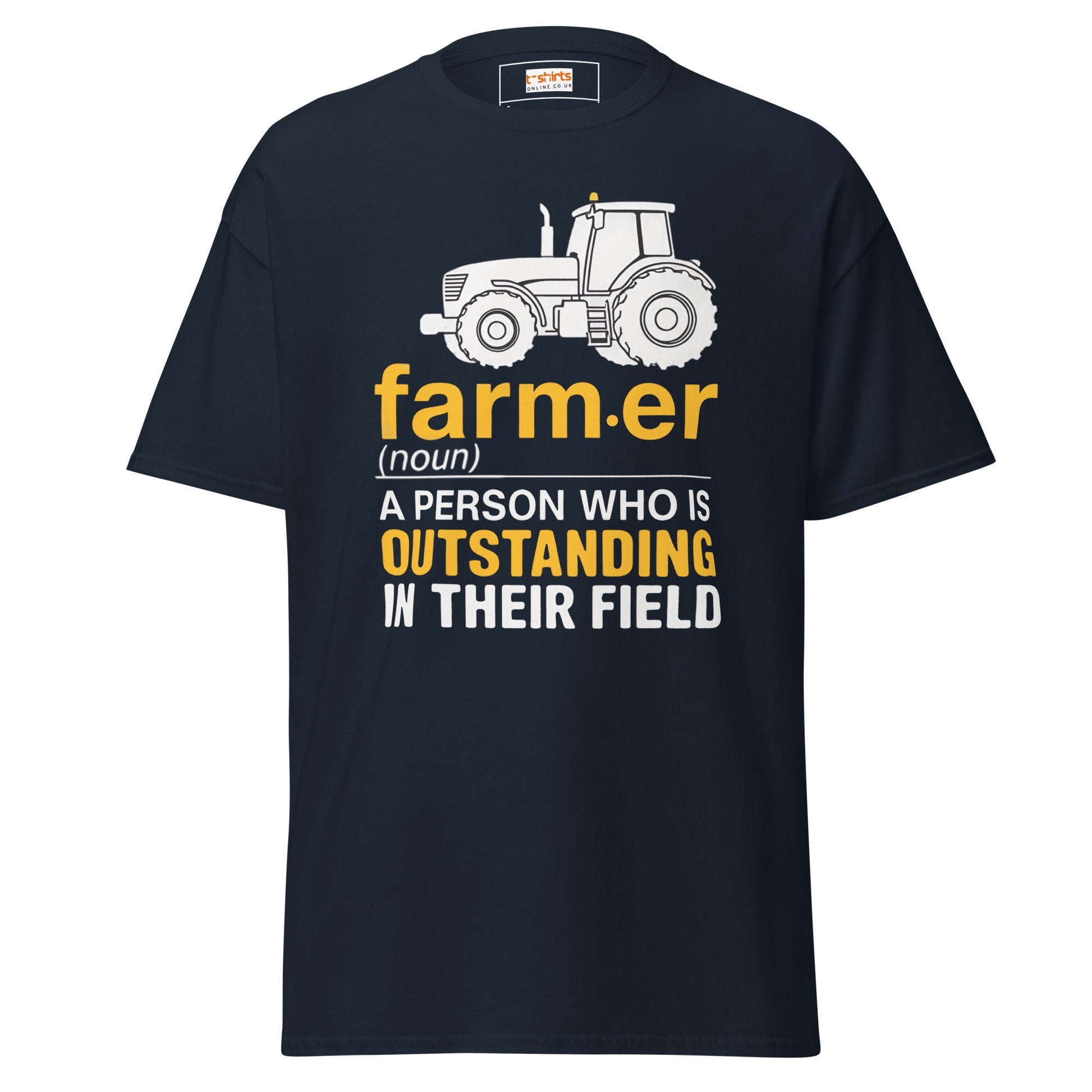 Outstanding Farmer | Farmer T-Shirt - Navy - T-Shirts Online