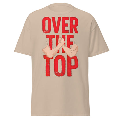 Over The Top Arm Wrestling T-Shirt - Retro Fitness Graphic - Sand - T-Shirts Online