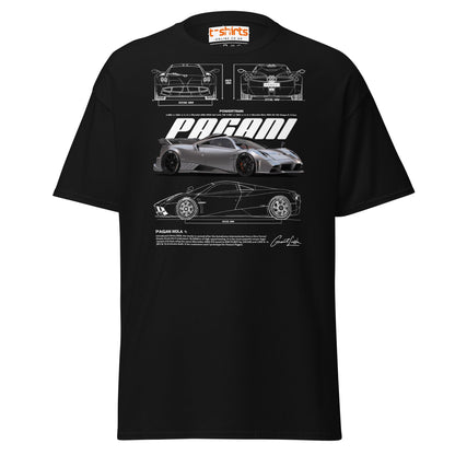 Pagani Imola T-Shirt | Italian Hypercar Enthusiast Tee - Black - T-Shirts Online