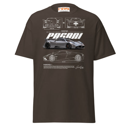 Pagani Imola T-Shirt | Italian Hypercar Enthusiast Tee - Dark Chocolate - T-Shirts Online
