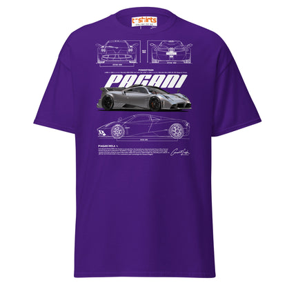 Pagani Imola T-Shirt | Italian Hypercar Enthusiast Tee - Purple - T-Shirts Online