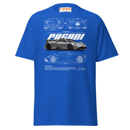 Pagani Imola T-Shirt | Italian Hypercar Enthusiast Tee - Royal - T-Shirts Online