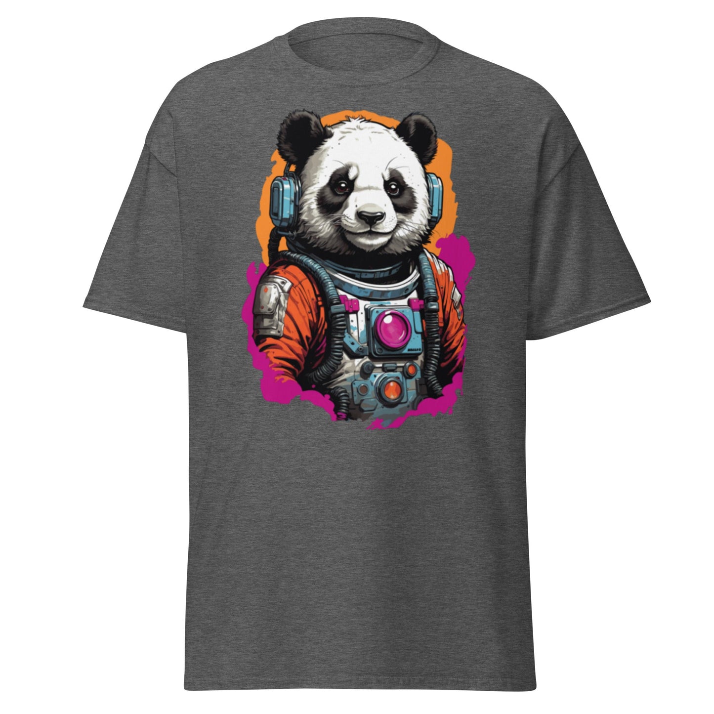 Panda Astronaut | Space T-Shirt - Dark Heather - T-Shirts Online