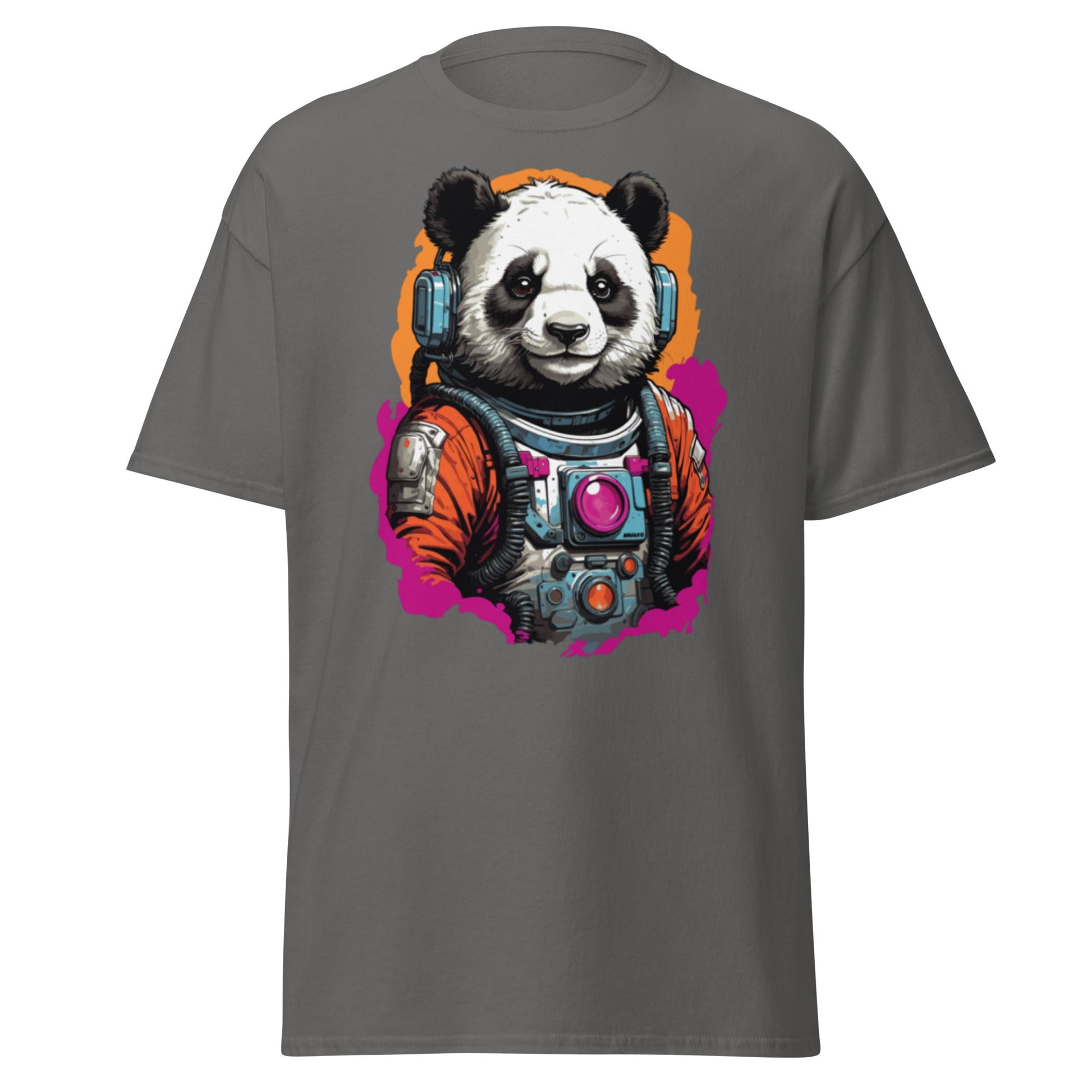 Panda Astronaut | Space T-Shirt - Charcoal - T-Shirts Online