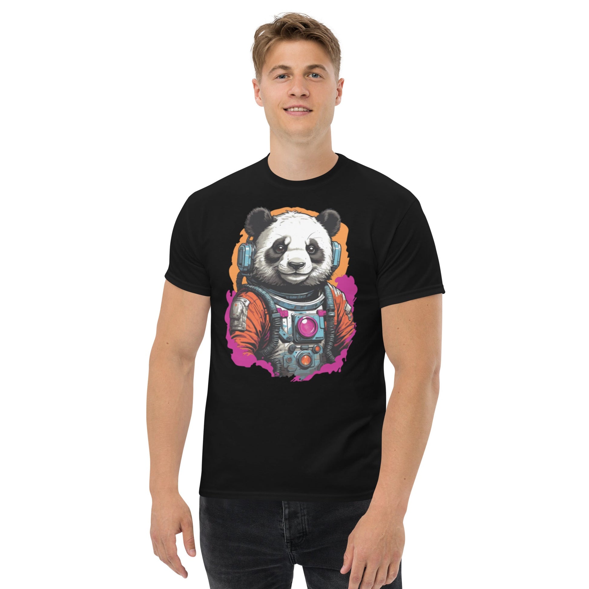 Panda Astronaut | Space T-Shirt - Black - T-Shirts Online