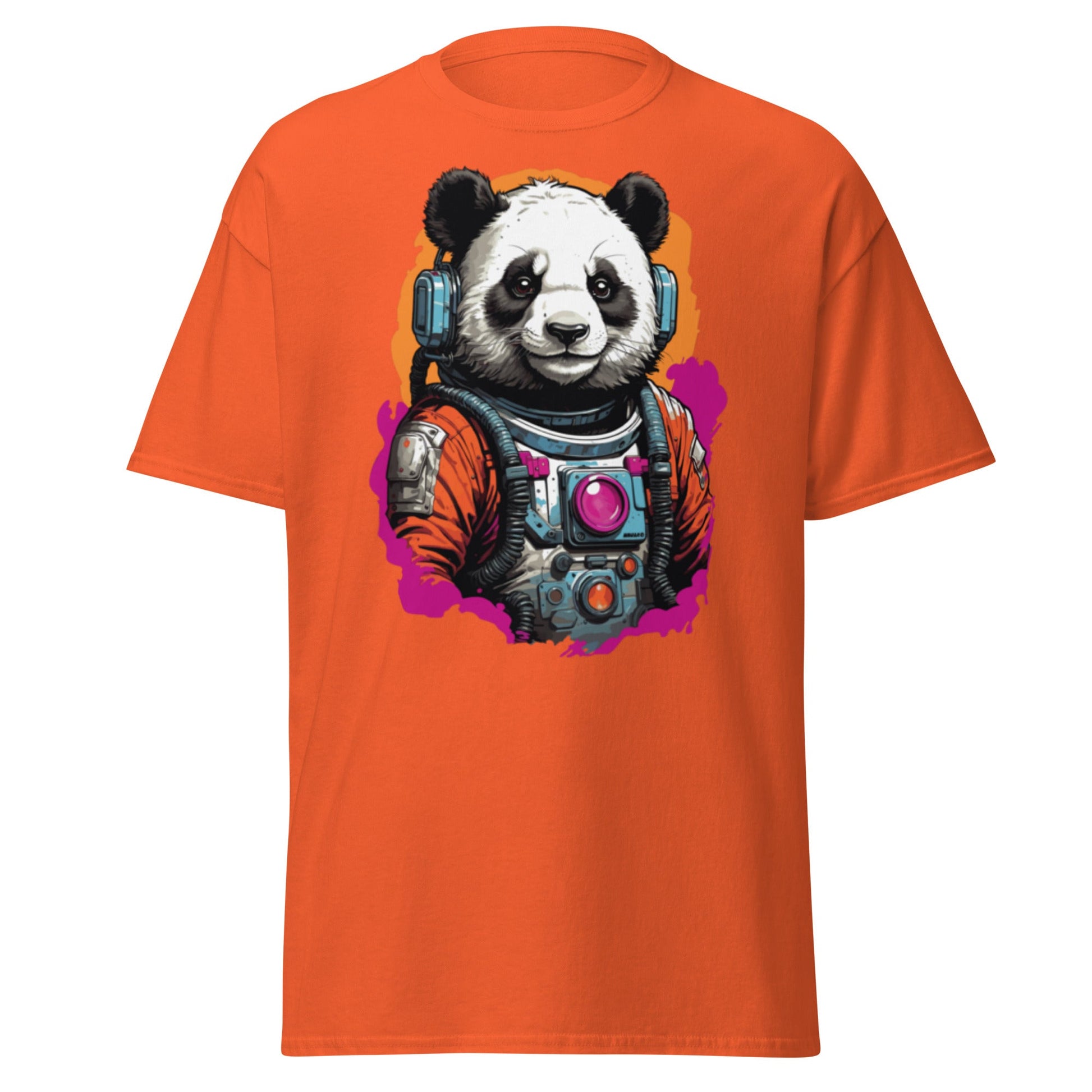 Panda Astronaut | Space T-Shirt - Orange - T-Shirts Online