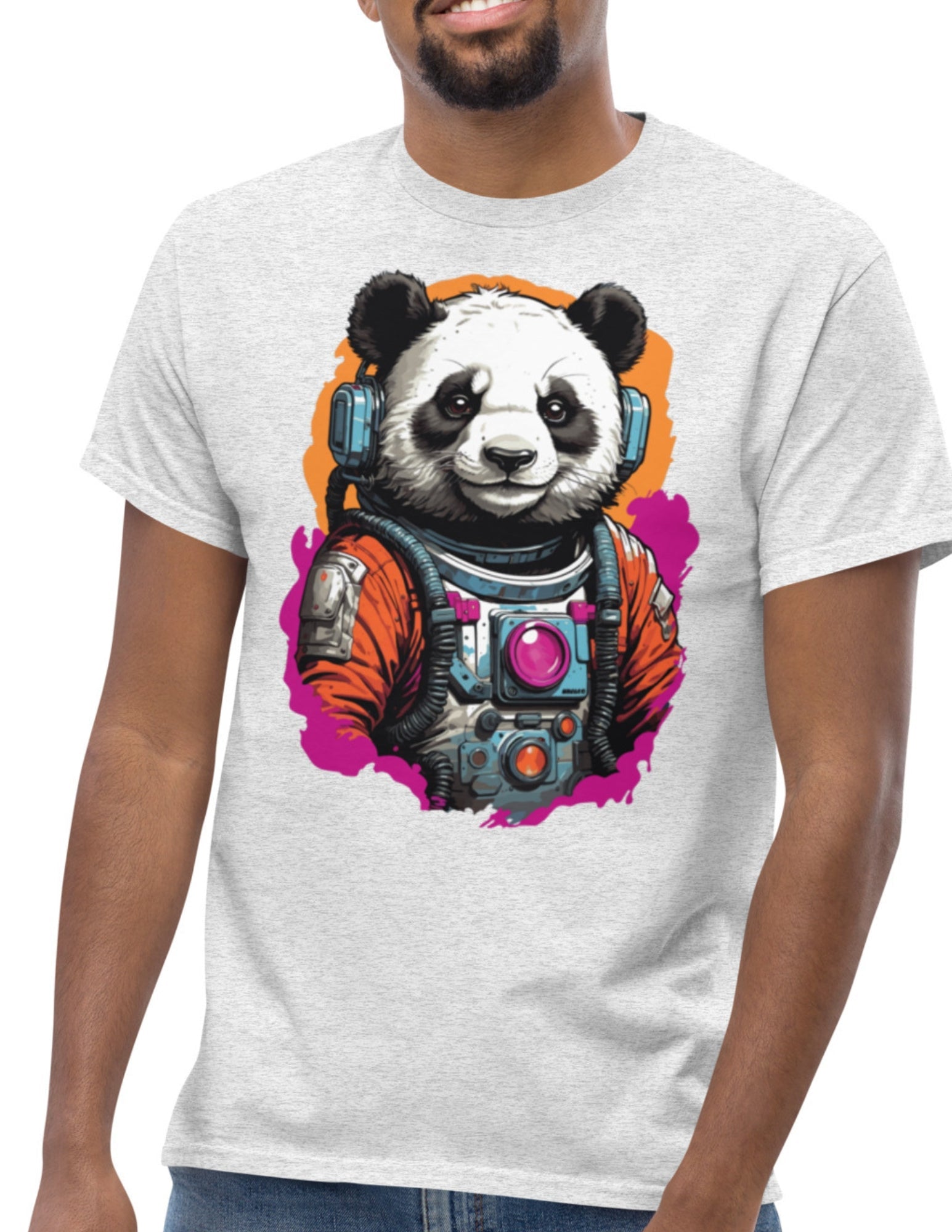 Panda Astronaut | Space T-Shirt - Black - T-Shirts Online