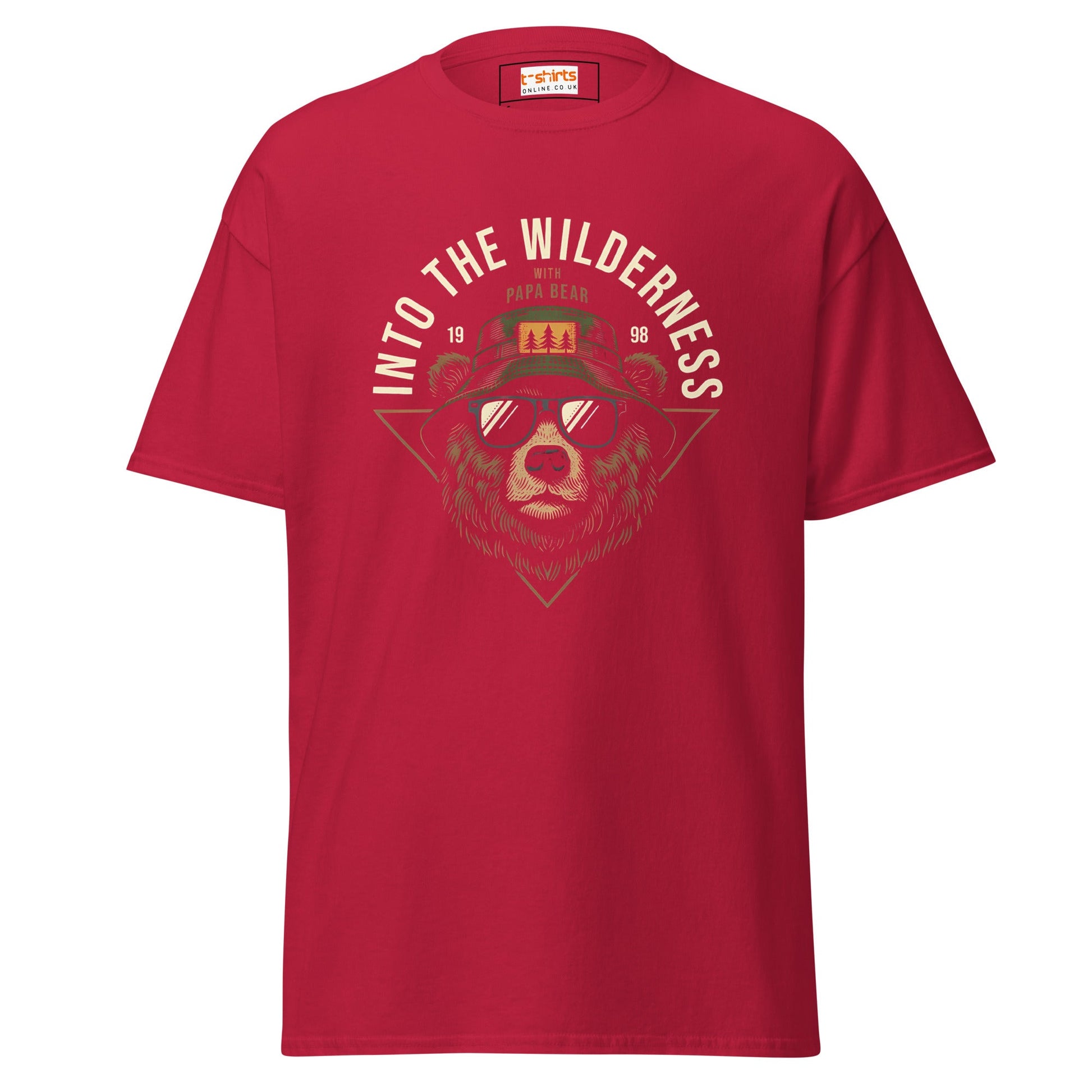 Papa Bear | Camping Graphic T-Shirt - Cardinal - T-Shirts Online