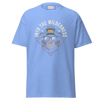 Papa Bear | Camping Graphic T-Shirt - Carolina Blue - T-Shirts Online