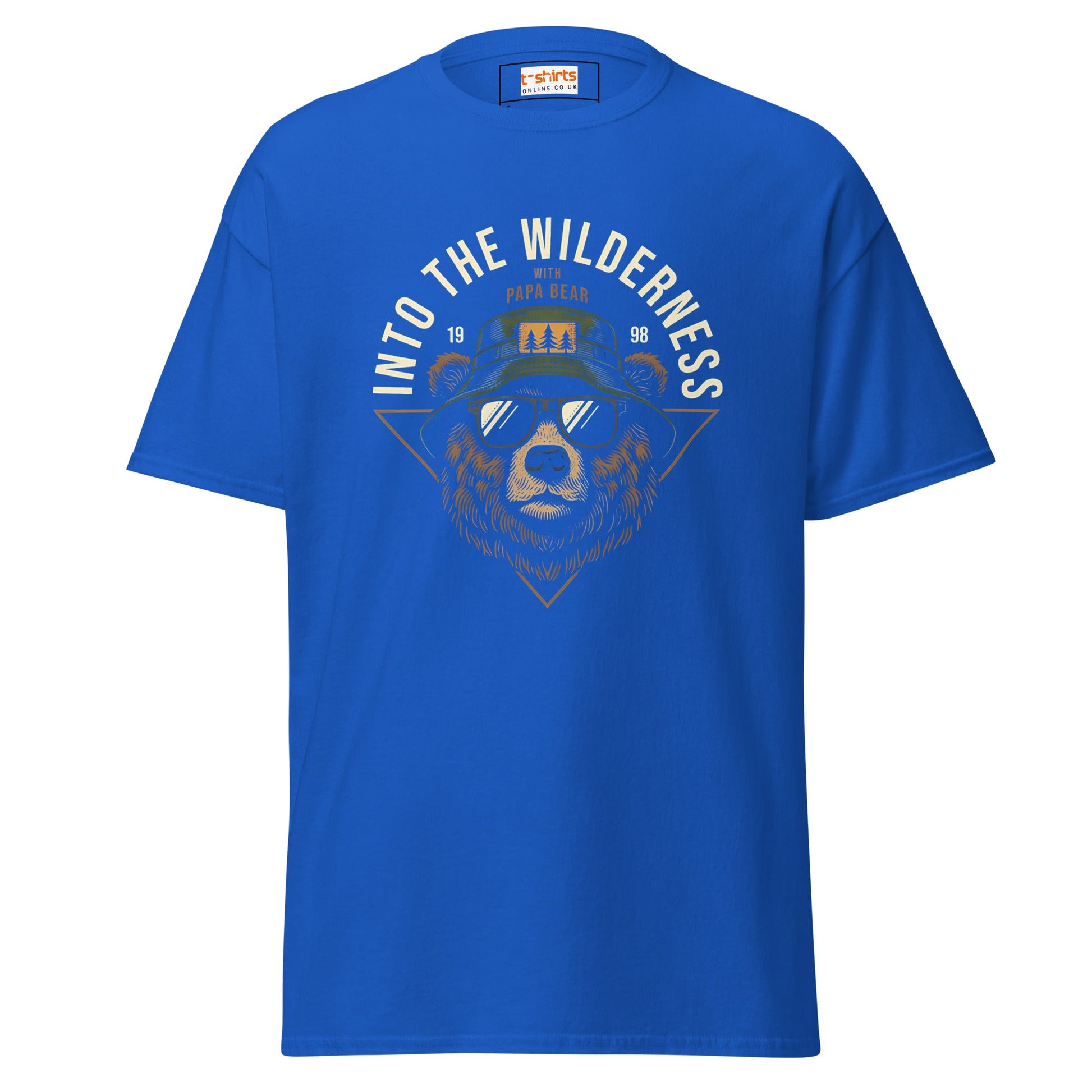Papa Bear | Camping Graphic T-Shirt - Royal - T-Shirts Online