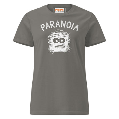 Paranoia T-Shirt | Semi Fitted Women's Soft T-Shirt - Charcoal - T-Shirts Online