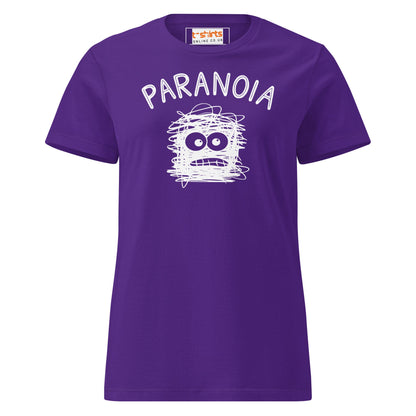 Paranoia T-Shirt | Semi Fitted Women's Soft T-Shirt - Purple - T-Shirts Online