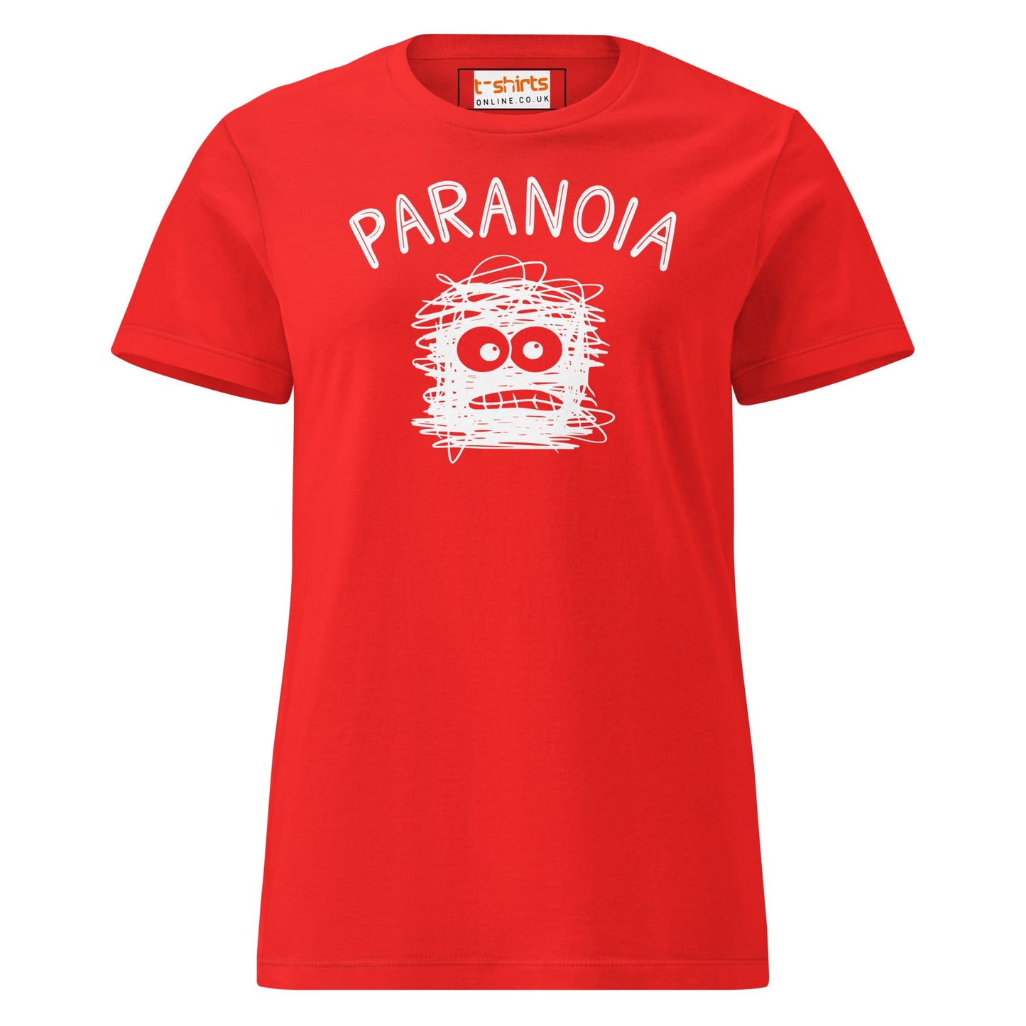 Paranoia T-Shirt | Semi Fitted Women's Soft T-Shirt - Red - T-Shirts Online