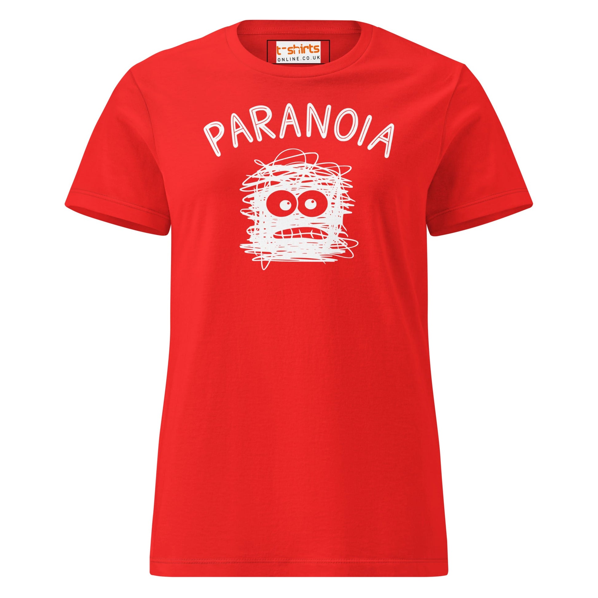 Paranoia T-Shirt | Semi Fitted Women's Soft T-Shirt - Red - T-Shirts Online