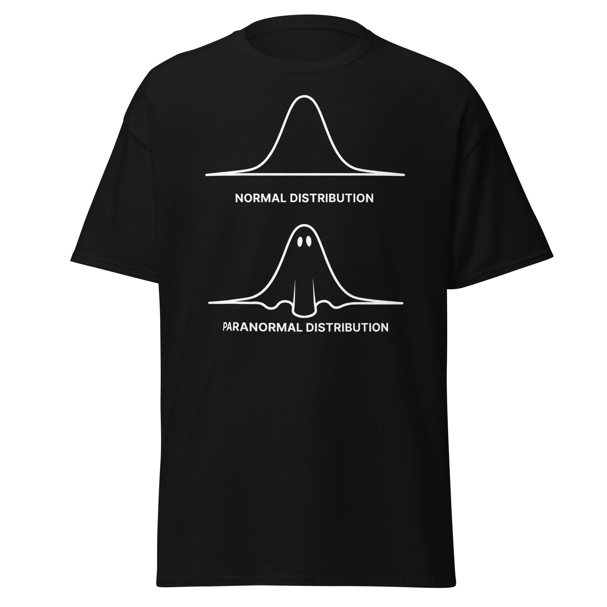 Paranormal Distribution Funny Ghost T-Shirt - Black - T-Shirts Online