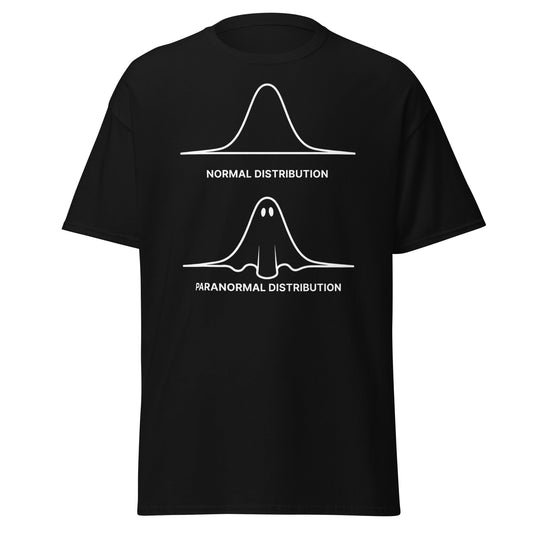 Paranormal Distribution Funny Ghost T-Shirt - Black - T-Shirts Online