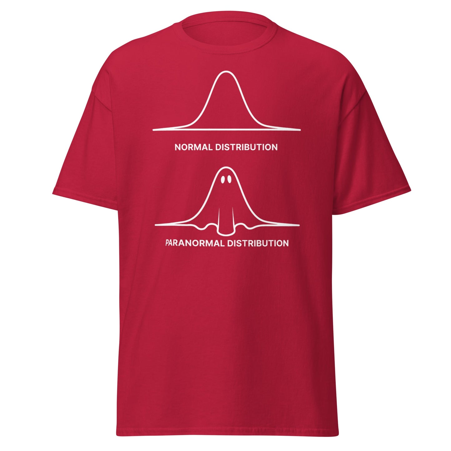 Paranormal Distribution Funny Ghost T-Shirt - Cardinal - T-Shirts Online