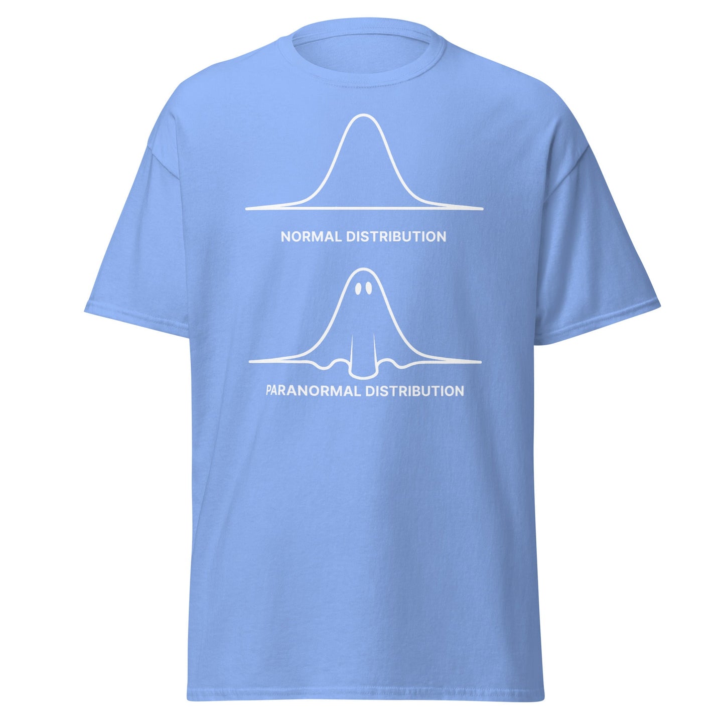 Paranormal Distribution Funny Ghost T-Shirt - Carolina Blue - T-Shirts Online