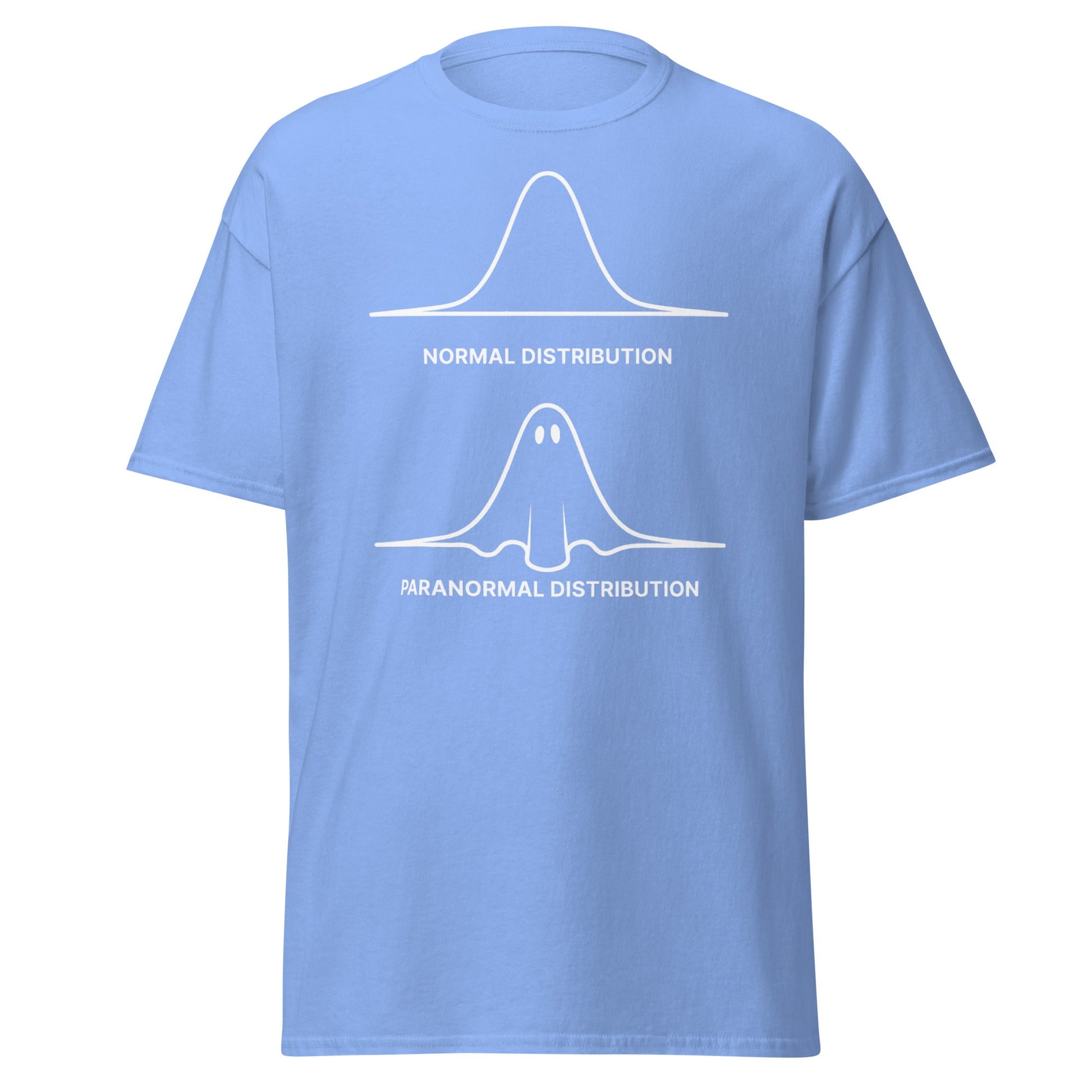 Paranormal Distribution Funny Ghost T-Shirt - Carolina Blue - T-Shirts Online