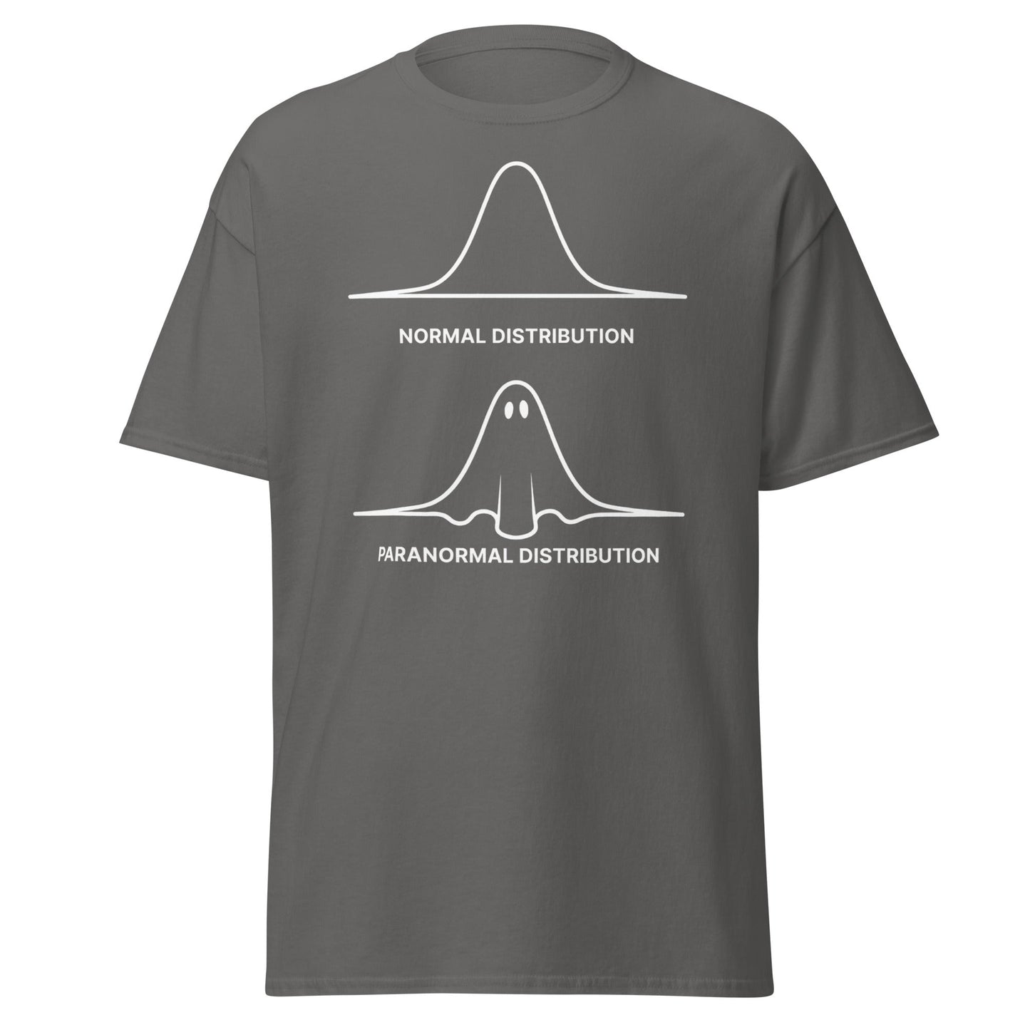 Paranormal Distribution Funny Ghost T-Shirt - Charcoal - T-Shirts Online