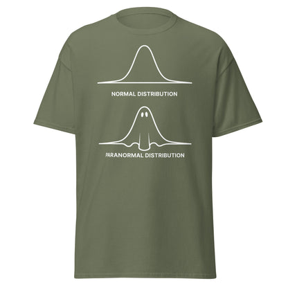 Paranormal Distribution Funny Ghost T-Shirt - Military Green - T-Shirts Online