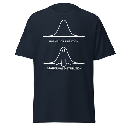 Paranormal Distribution Funny Ghost T-Shirt - Navy - T-Shirts Online