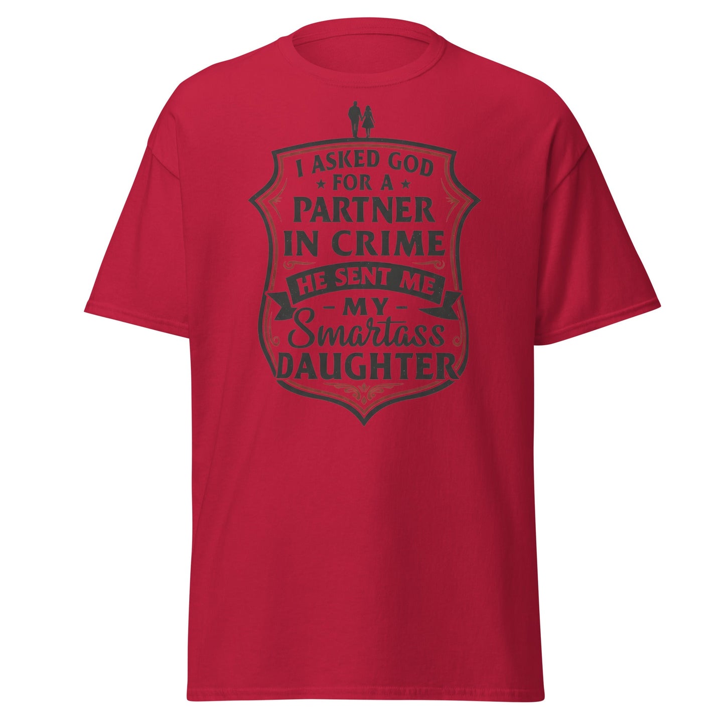 Partner in Crime Daughter T-Shirt – Funny Dad Gift Tee - Cardinal - T-Shirts Online