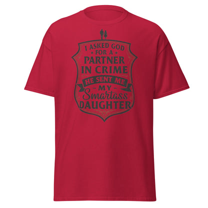 Partner in Crime Daughter T-Shirt – Funny Dad Gift Tee - Cardinal - T-Shirts Online