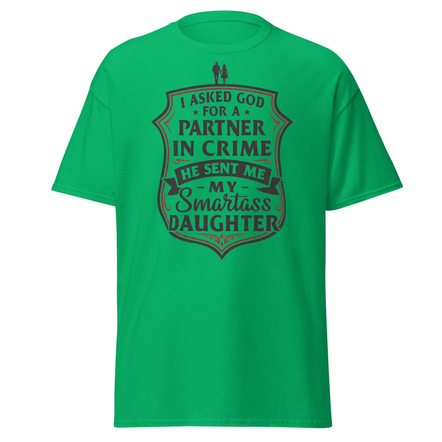 Partner in Crime Daughter T-Shirt – Funny Dad Gift Tee - Irish Green - T-Shirts Online
