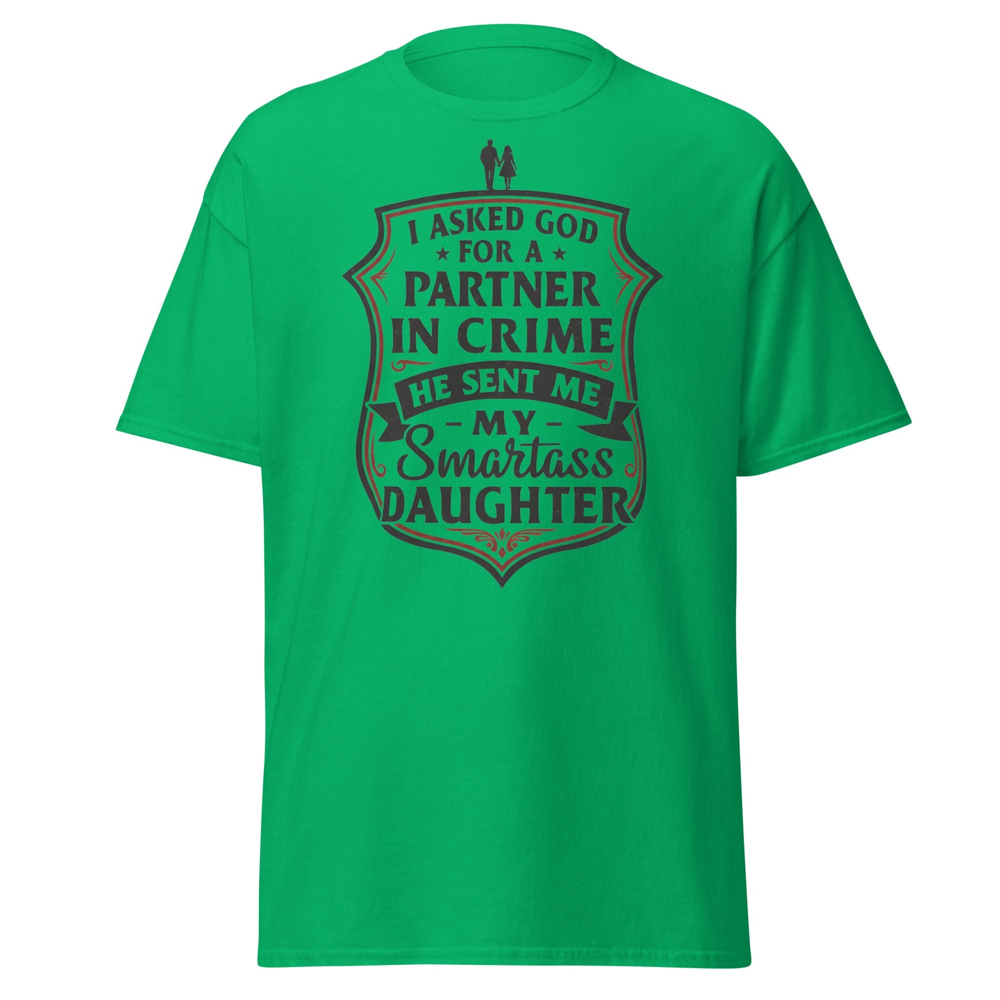 Partner in Crime Daughter T-Shirt – Funny Dad Gift Tee - Irish Green - T-Shirts Online