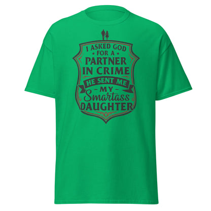 Partner in Crime Daughter T-Shirt – Funny Dad Gift Tee - Irish Green - T-Shirts Online