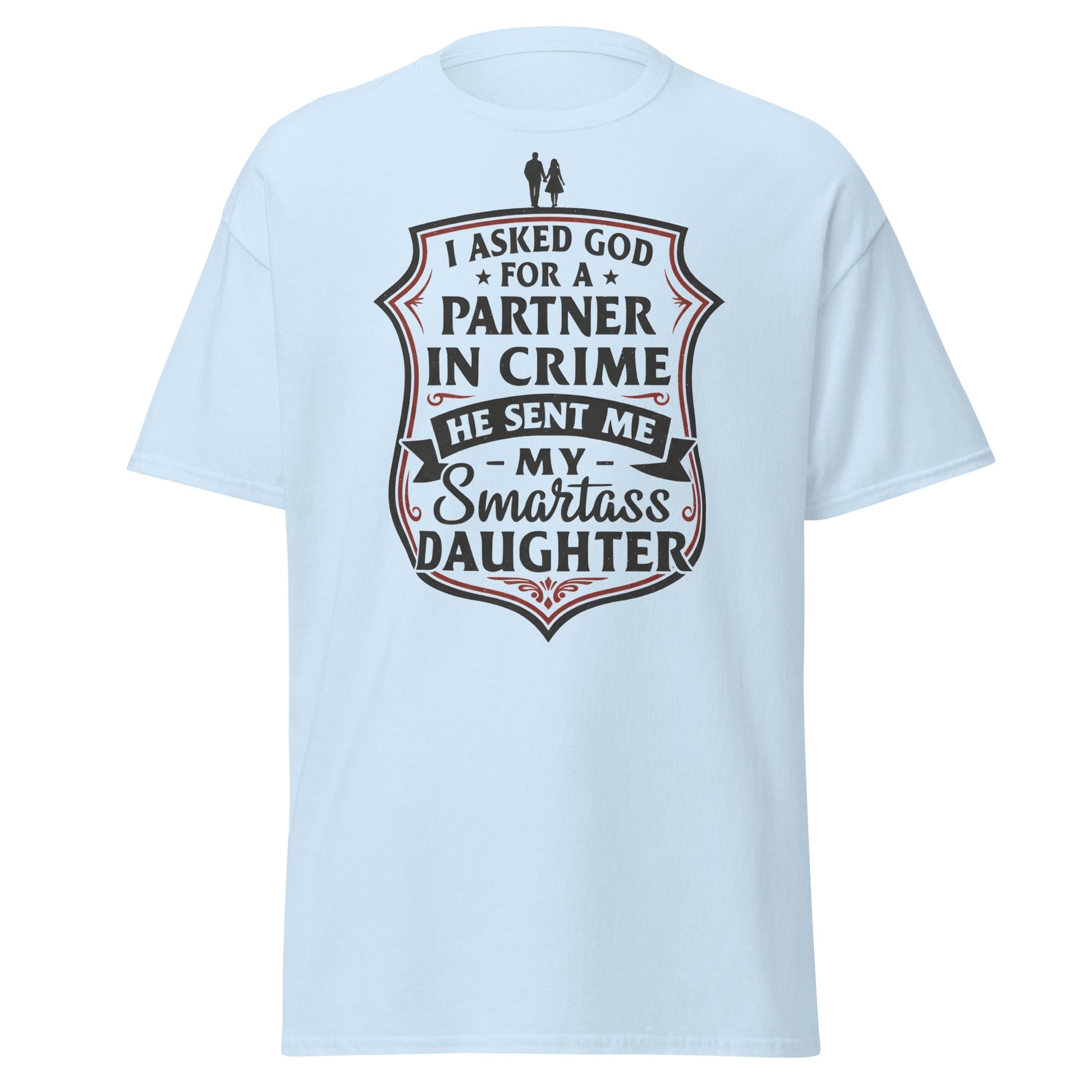 Partner in Crime Daughter T-Shirt – Funny Dad Gift Tee - Light Blue - T-Shirts Online