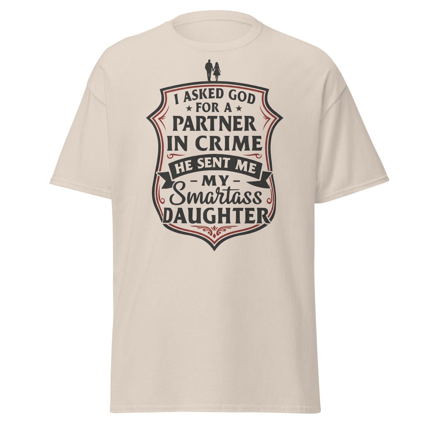 Partner in Crime Daughter T-Shirt – Funny Dad Gift Tee - Natural - T-Shirts Online