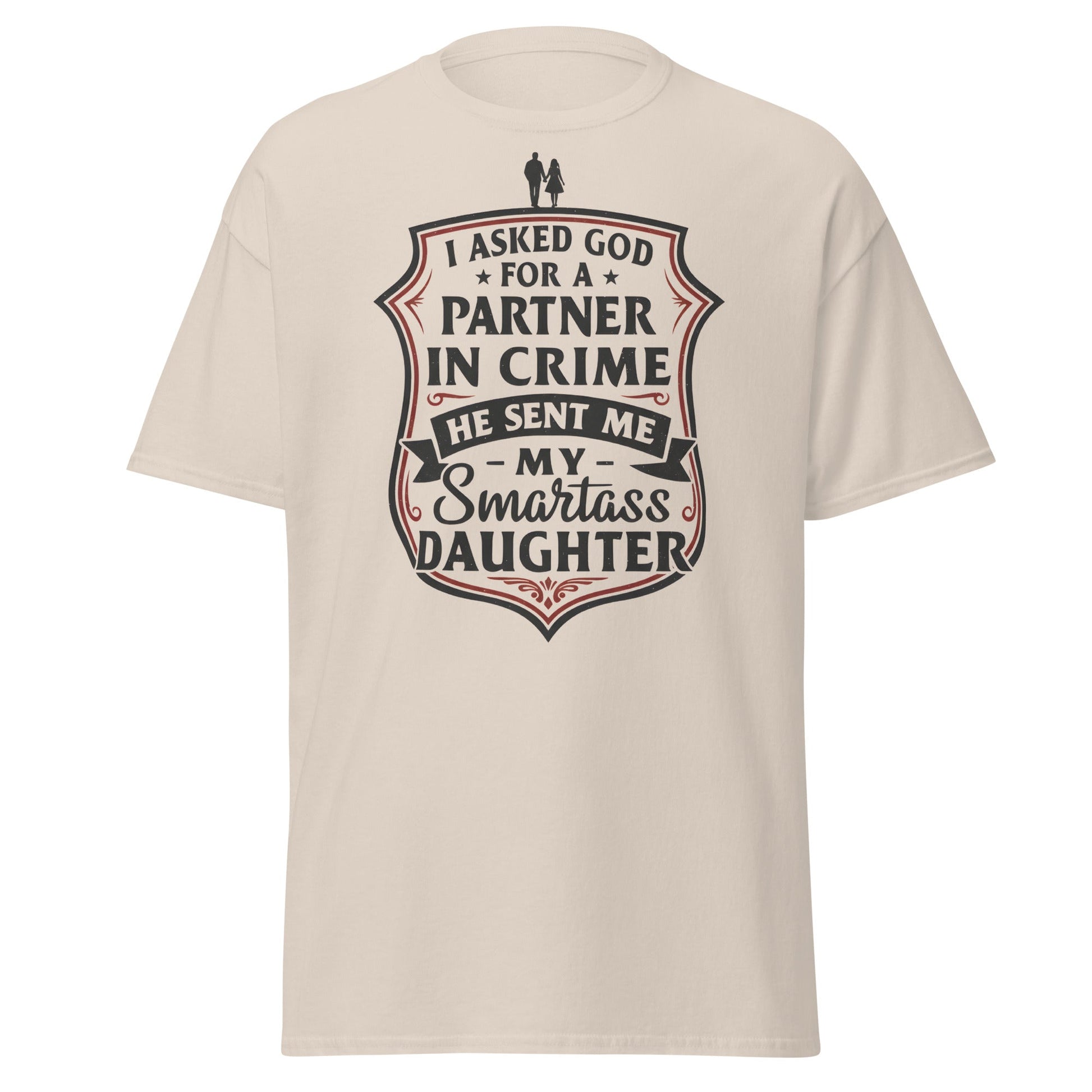 Partner in Crime Daughter T-Shirt – Funny Dad Gift Tee - Natural - T-Shirts Online