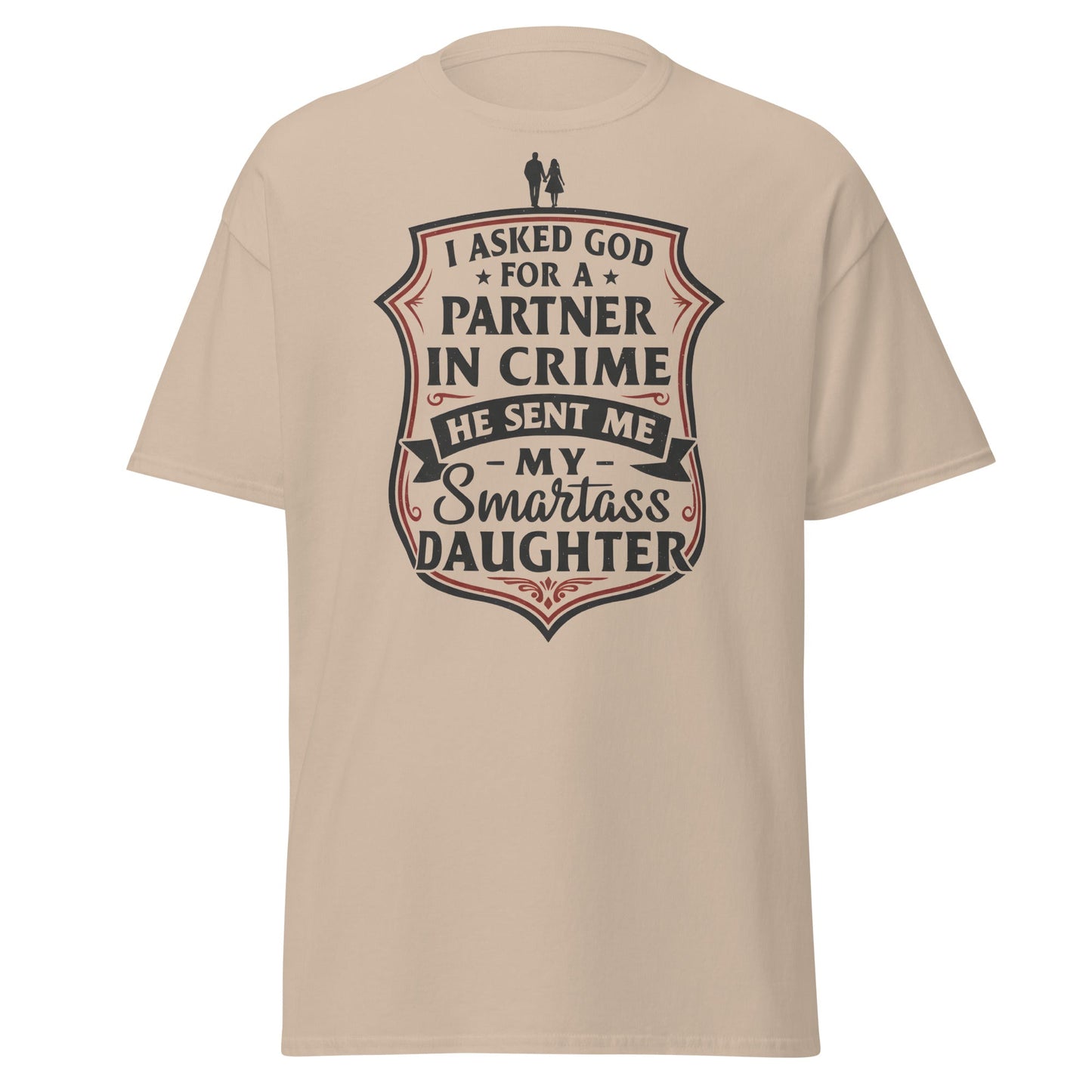 Partner in Crime Daughter T-Shirt – Funny Dad Gift Tee - Sand - T-Shirts Online