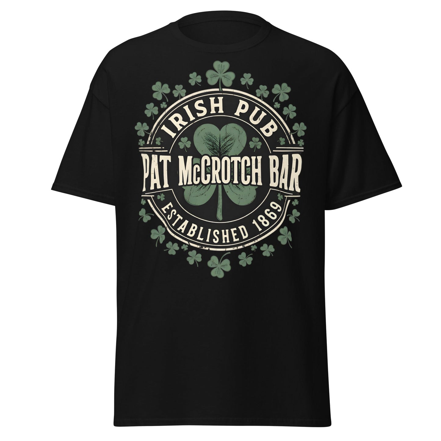 Pat McCrotch Irish Pub T-Shirt - Funny St. Patrick's Day Tee - Black - T-Shirts Online