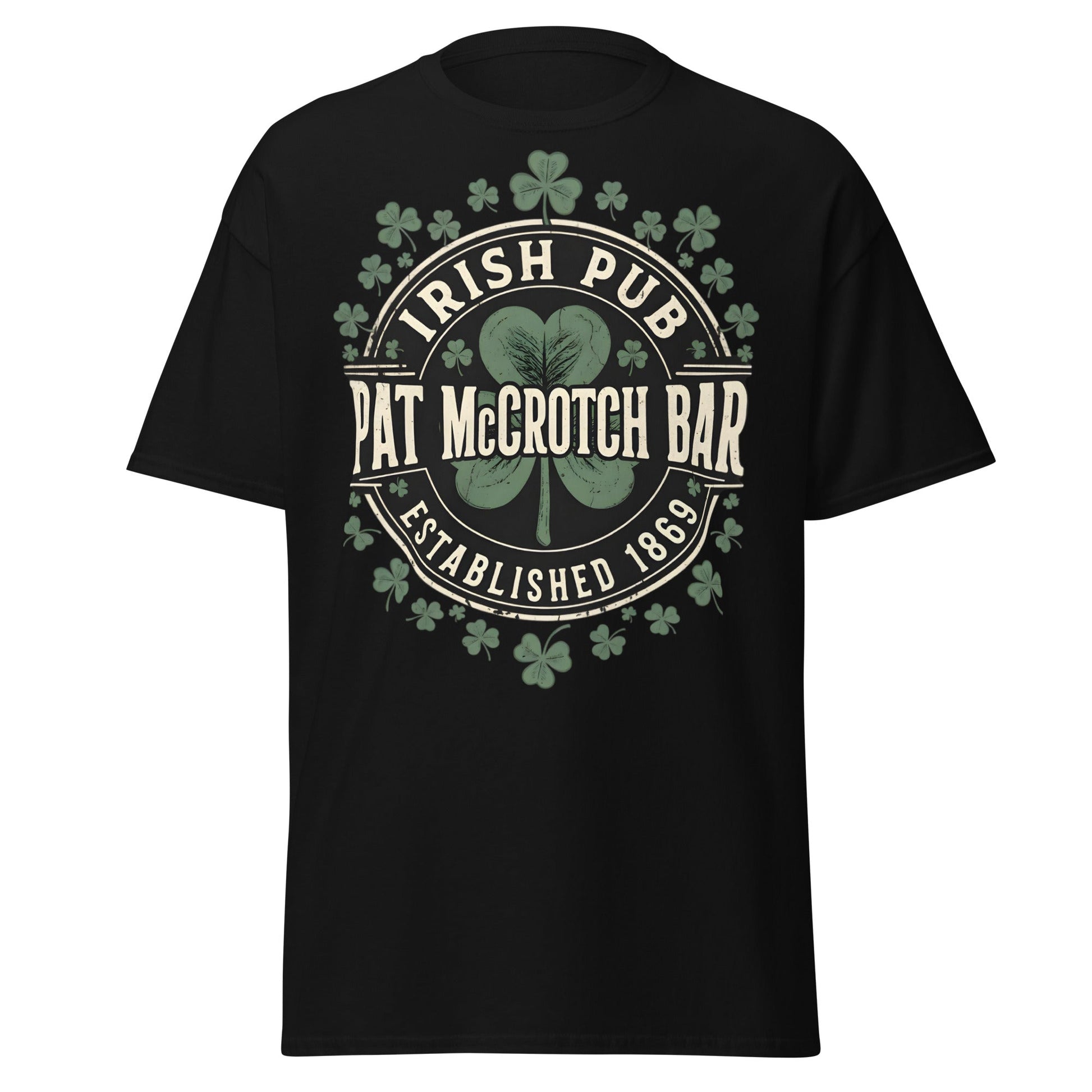 Pat McCrotch Irish Pub T-Shirt - Funny St. Patrick's Day Tee - Black - T-Shirts Online