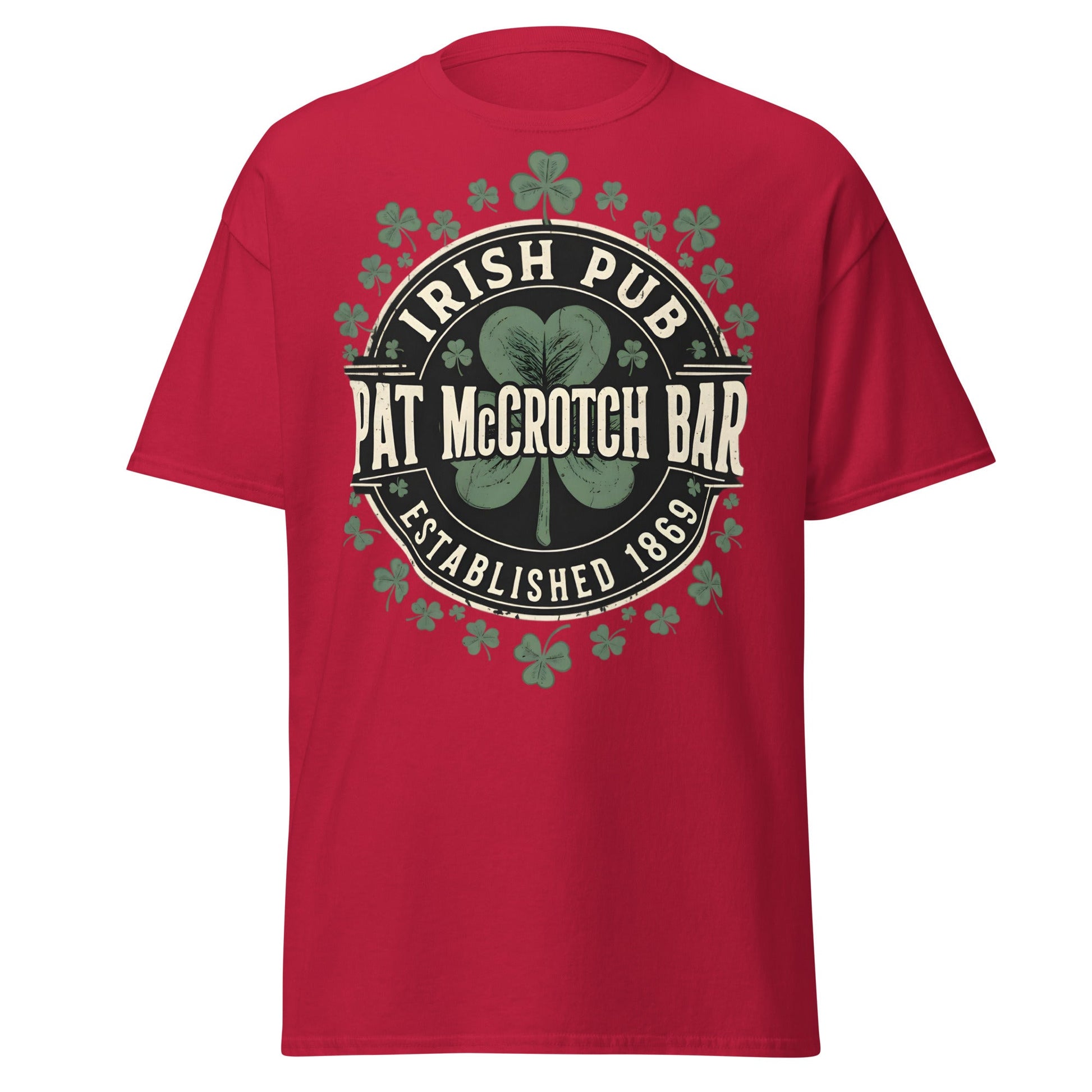 Pat McCrotch Irish Pub T-Shirt - Funny St. Patrick's Day Tee - Cardinal - T-Shirts Online