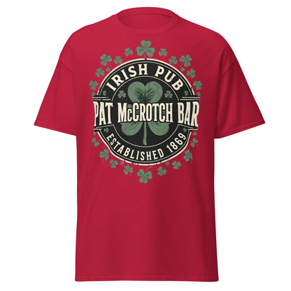 Pat McCrotch Irish Pub T-Shirt - Funny St. Patrick's Day Tee - Cardinal - T-Shirts Online